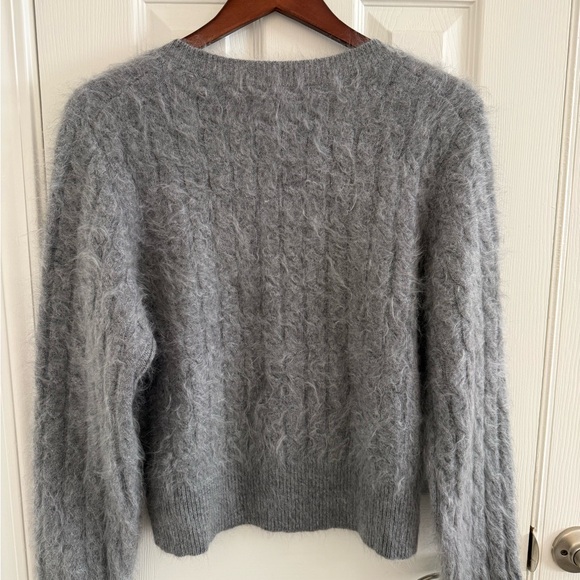 J.crew Brushed Cashmere cable-knit sweater in grey - Picture 5 of 9